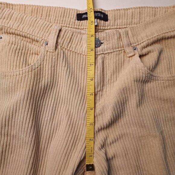 Urban Outfitters Woman's Wide Leg Baggy Cargo Corduroy Pants Size 24/0 Yellow - Picture 7 of 9